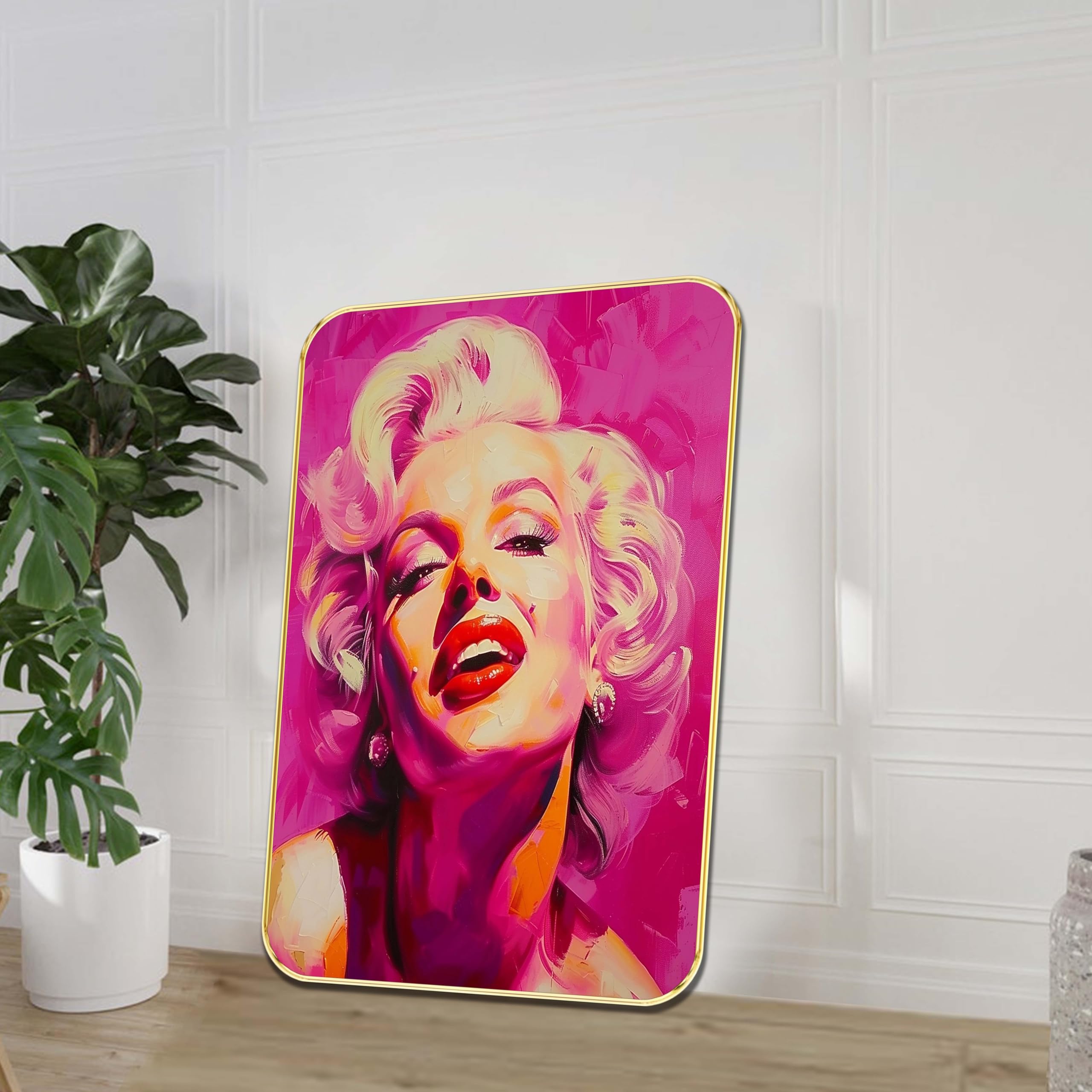 Livin'luxe Marilyn Monroe Pop Art Wall Painting – Golden Frame